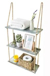Asliny Floating 3 Tiers Hanging Wall Mounted Shelf Rustic White New. Fixed Price $18.00.