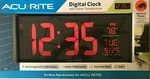 Acurite - 75127A1 14.5 Inch Red Oversized Led Clock With Indoor Temperature. Fixed Price $79.95.