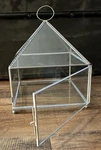 Unique Pretty Glass & Metal Terrarium Display Case Approx 8X8X9 Inches. Fixed Price $55.99.