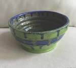 Studio Pottery Planter Green And Blue Boho Cottage Farmhouse Chic 4 X8. Fixed Price $15.00.