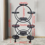 Indoor Black Plant Stand Flower Pot Holder 6 Tier 9 W/ Wheels Patio Garden. Fixed Price $55.14.