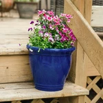 11 In Studio Glazed Ceramic Planter - Imperial Blue Set Of 2 By Sunnydaze. Fixed Price $119.00.