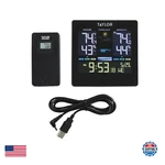 Taylor Digital Wireless Deluxe Indoor Outdoor Thermometer, Weather Station Forec. Fixed Price $73.40.