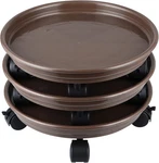 Skelang Pcs Plant Caddy, 11.8" Stand, Round Pallet BROWN-3. Fixed Price $31.70.