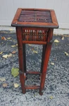 Vintage French Country Bamboo Rattan Plant Stand Table Accented 26X8 1/2X8. Fixed Price $149.95.