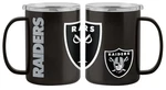 Raiders Oakland Las Vegas 15 Oz Hype Lidded Coffee Mug Tea Cup Stainless Steel. Fixed Price $22.00.