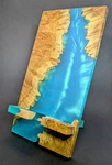 Handmade Wood & Resin Phone Stand Holder River Timber Designs Mobile Cell.... Fixed Price $21.56.