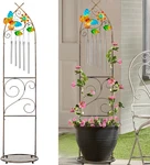 Garden Trellis With Plant Stands, 48 Metal Detachable Butterfly Pot. Fixed Price $64.17.