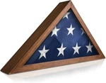 5X9.5 Flag Display Case Solid Wood Burial Box Glass Front Wall Mount Rustic. Fixed Price $79.95.