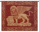Red Lion Leone Rosso Italian Jacquard Woven Tapestry Wall Art Hanging. Fixed Price $134.00.