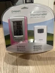Oregon Scientific Wireless Indoor Outdoor Thermometer Dual Alarm Clock Pink New. Fixed Price $59.99.