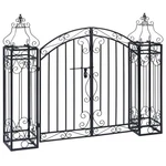 Fancy Wrought Iron Garden Gate - Two Sizes For Stylish Pathways Vidaxl. Fixed Price $242.99.