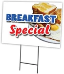 Breakfast Special 18"X24" Yard Sign & Stake Advertise Your Business. Fixed Price $44.99.