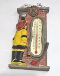 Fire Dept Outdoor Thermometer Temperature Dalmatian Coat Ceramic 8" Spoontique's. Fixed Price $15.00.