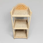 Vintage Pier 1 Jamaica Collection Wicker Rattan 3-TIER Shelf Boho Plant Stand. Fixed Price $129.99.