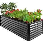 Best Choice Products 8X4X2FT Outdoor Metal Raised Garden Bed, Deep Root Planter. Fixed Price $233.98.
