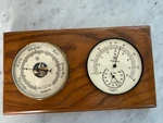 Bey Berk International Wood Wall Mounted Thermometer, Hygrometer And Barometer. Fixed Price $60.00.