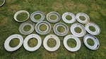 Lot Of Vintage Chrome Painted Tin Beauty Rings For 15" Wheels Set 4 Trim Rims. Fixed Price $169.00.