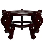 Oriental Furniture Rosewood Fishbowl Stand - Size 9.5 In. Base Diameter. Fixed Price $108.49.