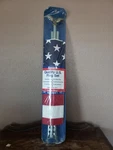 New Annin Polycotton Flag Pole Set Aluminum &bracket 6FT. 3X5 Made Usa. Fixed Price $39.00.