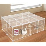 Small Animal Playpen Cage W/ Waterproof Floor Mat Transparent Top Indoor Use. Fixed Price $58.04.
