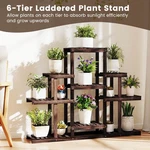 Costway 6-TIER Flower Stand Display Shelf Wood Plant Rack Home Garden. Fixed Price $79.99.
