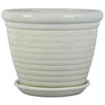 12" White Plastic Honey Jar W/ Saucer Indoor Outdoor Flower Herb Large Pot. Fixed Price $55.09.