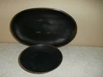 Distressed Black Wooden Platter/centerpiece & Bowl-food Safe-primitive Farmhouse. Fixed Price $26.99.