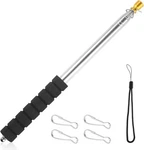 8.2FT Telescopic Handheld Flagpole, Extendable Banner Retractable Black. Fixed Price $18.89.