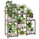 3-TIER Wooden Stand Ladder Shelf For Indoor &outdoor Multi-pot Rack. Fixed Price $37.99.