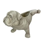 Zeckos Bulldog Planter Antique Stone Finish Magnesium Oxide Decor. Fixed Price $69.99.