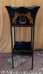 36" Maitland Smith Regency Style Black & Gold Tole Planter Stand Vintage. Fixed Price $874.50.