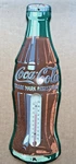 Coke Bottle Vintage Tin Wall Thermometer Coca Cola Works Good. Fixed Price $85.00.