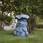 18.5" Funny Frog Garden Statue Plant Stand W/solar Light Yard Patio Side Table. Fixed Price $148.71.