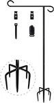 49 Inch Garden Yard Flag Stand Holder With 5 Forked Base 12 X 18 Sign Decora. Fixed Price $26.94.