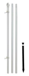 10FT Flag Pole Outdoor Aluminum Ground 10' Silver. Fixed Price $33.33.