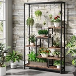 Tribesigns 71 5-TIER Tall Plant Stand Metal Indoor Shelf W/ Hooks. Fixed Price $179.95.