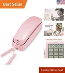 Trimline 210 Pink Princess Corded Home Phone - Easy Wall Mount, 13 Speed Dial. Fixed Price $36.99.