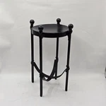 Decorative Black Metal Plant Stand Candle Holder Display Modern Rustic 8.5"H. Fixed Price $18.00.