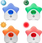 Temperature Regulated Night Light Star W/thermometer Multicolor Display Silicone. Fixed Price $10.80.