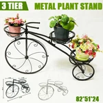 Metal Tricycle Stand Flower Planter Shelf Holder Rack Display Black/ White. Fixed Price $34.74.
