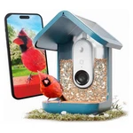 Birdbuddy Pro Solar Smart Feeder With 5MP Camera Blue. Fixed Price $125.68.