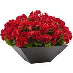 Nearly Natural 15IN. Geranium With Black Planter Uv Resistant (indoor/outdoor). Fixed Price $205.99.