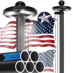 Thickened 11-GAUGE 25FT Heavy Duty In-ground Flag Pole For Outside House, Wi.... Fixed Price $266.39.