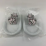 Lillian Vernon Ceramic Pink Black Leopard Cats Curtain Holdbacks Wall Mount Set. Fixed Price $8.28.