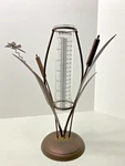 Toland Decorative Tabletop Rain Gauge - Cattails Dragonfly Bronze Design. Fixed Price $29.97.