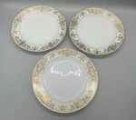 Set Of Antique Noritake Christmas Ball Plate 9" White Gold Guild 16034. Fixed Price $50.98.