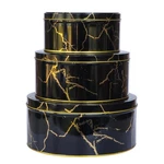 Pack Of 3 Round Metal Nesting Tins Stackable Storage Containers With Lids For.... Fixed Price $44.77.
