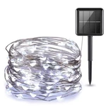 Amir Upgraded Solar String Lights Outdoor, 39FEET 120 8 Led, White. Fixed Price $19.99.