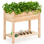 Costway Raised Garden Bed Elevated Wood Planter Box Stand For Vegetable Flower. Fixed Price $69.99.